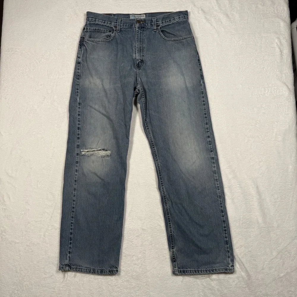 Signature Levi Strauss Jeans Men 33x32(30) Blue Relaxed Fit Medium‎ Wash Denim